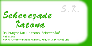 seherezade katona business card